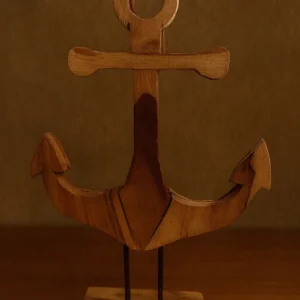 Wood Decoration M Motif Anchor